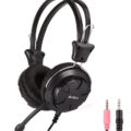 A4TECH Headset 3.5mm 40mm ακουστικά stereo μαύρα