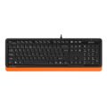A4Tech Πληκτρολόγιο FK10 Μαύρο/Πορτοκαλί
