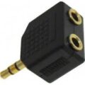 Adaptor 3,5 Stereo / 3,5x2 Stereo Θηλυκό Au5110g (Gold)