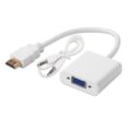 Adaptor Hdmi Vga Audio 10cm White