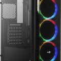 Aerocool SI-5200 RGB Gaming Midi Tower Κουτί Υπολογιστή με Πλαϊνό Παράθυρο Μαύρο