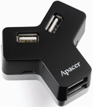 Apacer Apr-ph151 Usb 20 Hub 4port Silver Black