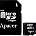 Apacer micro SD card 4GB HC Class 6