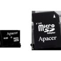 Apacer Micro SD Card 4GB HD Class 4 Retail with SD Adapter