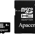 APACER Micro SD Card 8GB HC Class 4 SD & Adapter