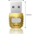 Apacer Super Mini Us2.0 Drive 16gb Retractable Yellow