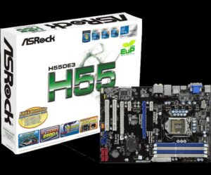 ASRock ATX S1156/H55 4 DDR3 2 PCI 2 PCIe16X GL S2 Solid-Cap V4