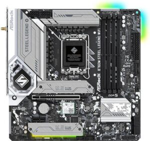 ASRock B760M Steel Legend WiFi Motherboard Micro ATX with Intel 1700 Socket