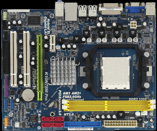ASRock M-Atx Sam2+Nf8200 2Ddr2 Vga 1Pcie16x 2Pci Glan His