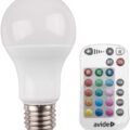 Avide Smart Λάμπα LED Globe A60 9.7W RGB+W 2700K With IR Remote Dimmable