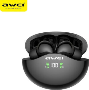 Awei Ακουστικά In-ear Bluetooth Handsfree με Θήκη Φόρτισης T12P