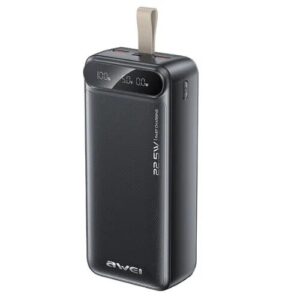 Awei PA-12 Power Bank 30000mAh 22.5W με 2 Θύρες USB-A και Θύρα USB-C Quick Charge 3.0 Μαύρο