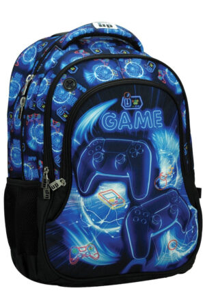 Back Me Up Τσάντα Πλάτης Δημοτικού Οβάλ Neon Game