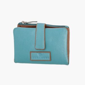 Bartuggi Γυναικείο Δερμάτινο Πορτοφόλι Turquoise Small