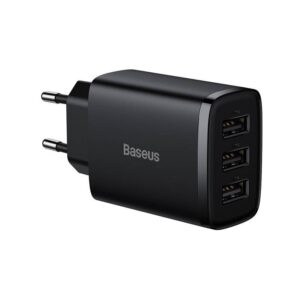 Baseus Φορτιστής Χωρίς Καλώδιο με 3 Θύρες USB-A 17W Μαύρος