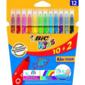 BIC σετ χρωματιστών μαρκαδόρων ζωγραφικής KID Couleur 12τμχ