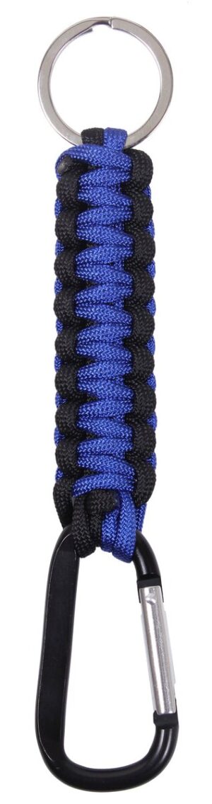 Blue Line Carabiner Keychain