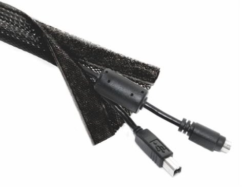 Brateck Πλέγμα Καλωδίων Τύπου Flex Wrap Vs 85 100x8.5cm Μαύρο