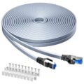 Busohe Cat 8 Ethernet Cable 6M 40Gbps/2000Mhz Flat High Speed Network Cable