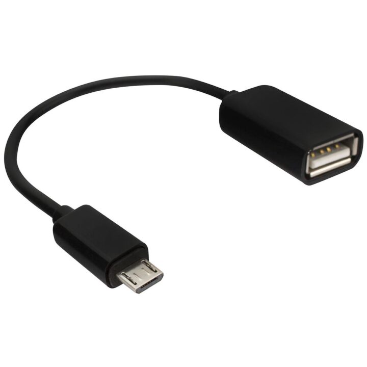 Cable Otg Microusb To Usb Type A Plug F For Smartphone