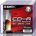 CD-R 800MB 48X 90'' Slimcase EMTEC 10τεμ