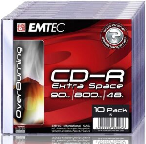 CD-R 800MB 48X 90'' Slimcase EMTEC 10τεμ