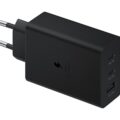 Charger with USB-A Port and 2 USB-C Ports 65W Power & Cable Type-C Black
