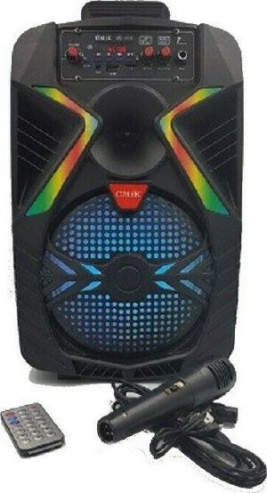 CMiK Φορητό Ηχείο 8'' Karaoke Bluetooth με Ενσύρματo Μικρόφωνo