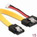 Delock Cable Slim SATA 13pin Female To SATA + 5V Power