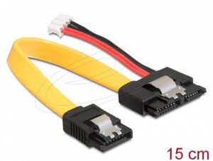 Delock Cable Slim SATA 13pin Female To SATA + 5V Power