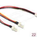 Delock Καλώδιο Fan Molex 3 Pin Female To 2 Male