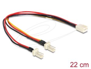Delock Καλώδιο Fan Molex 3 Pin Female To 2 Male