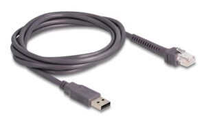 Delock Καλώδιο USB Σε RJ50 90599 Για Barcode Scanner 2m Γκρι
