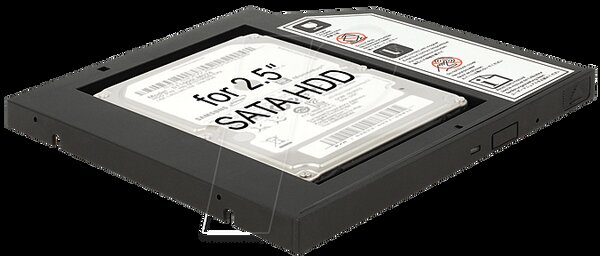 Delock Model 62669 Slim Sata 5.25 Installation Frame For 1x2.5 Sata Hdd