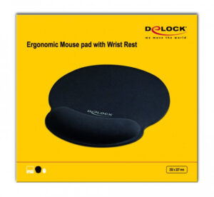 Delock Mousepad με στήριγμα καρπού 252 x 227mm μαύρο
