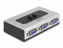 DeLock VGA Switch 2 Ports Bidirectional Full HD 1080p/60Hz Aσημί