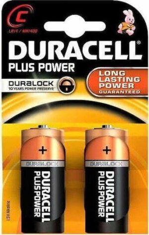 Duracell Plus Power Αλκαλικές Μπαταρίες C 1.5V 2τμχ