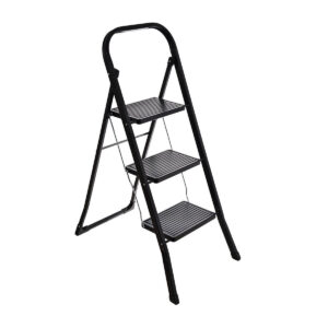 ESTIA Σκαλοσκαμπο Neo Black Με 3 Σκαλια 46x71x105cm