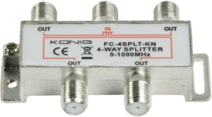 Fc-4split-Kn Tv Splitter 4 Way Metal
