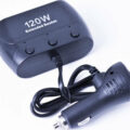 Φορτιστής Αυτοκινήτου 120W με Θύρες 2xUSB & 2xΑναπτήρα Μαύρος