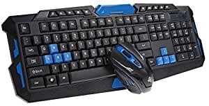 Gaming Set Πληκτρολόγιο με Ποντίκι Ασύρματο Blue/Black