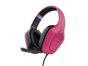Gaming Trust Zirox Over Ear Gaming Ακουστικά Ροζ / GXT 415P