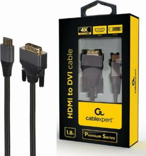 Gembird Hdmi To Dvi 2M Gold Connectors Cc-Hdmi-Dvi-6
