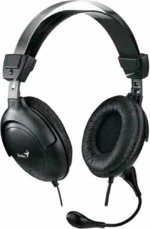 Genius Headset Headphones WITH Mic Adjust Leather