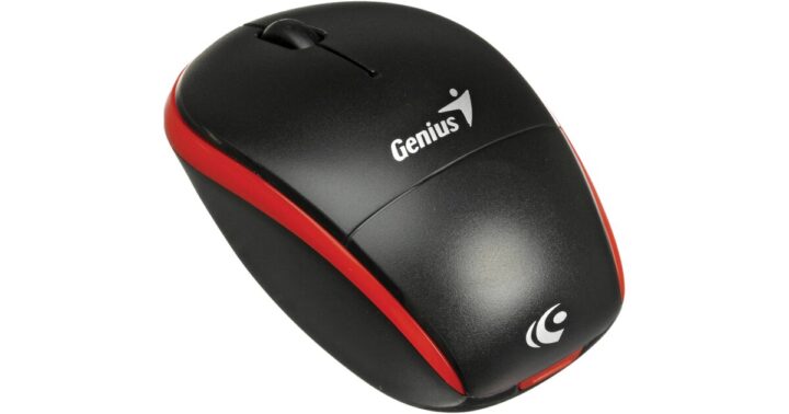 Genius Mini Mouse Wireless 1200dpi BlueEye Optical USB Red for Netbook