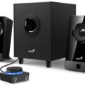Genius Speakers 2 way 2.1 10w Black Wooden Sub