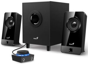 Genius Speakers 2 way 2.1 10w Black Wooden Sub