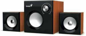 Genius Speakers 2way 2.1 22w Black Wooden Sub