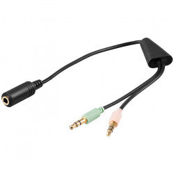 Goobay Adaptor Από Ακουστικό & Μικρόφωνο 3.5mm Σε 2 Στερεοφωνικά Βύσματα 3,5mm