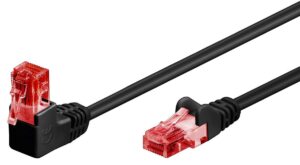 Goobay Καλώδιο Δικτύου 51517 CAT 6 U/UTP Γωνιακό CCA 3m Μαύρο
